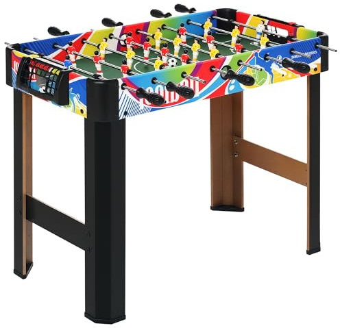 HOMCOM Calcio Balilla Classico Biliardino con 2 Palline 86.5x43.5x63 cm