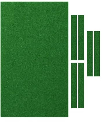 RUWLFE Billardtisch-Filzbezug for 7/8/9 Fuß Billardtische – Zubehör FüR Clubs(Green,9ft (2.8MX1.45M))