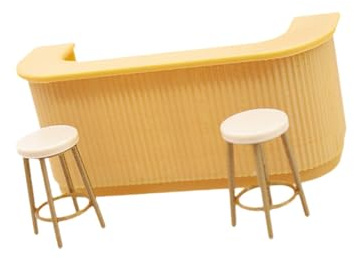 Fxzqgnh 3 Stück Miniatur Hocker Bar Möbel Theke Sitz Küche Zimmer Puppenhaus Möbel aus PP Geeignet für Simulation Spiel Sammeln Dekor