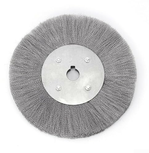 Solaughguy Spazzola a disco in acciaio inossidabile ondulato per pulizia e sbavatura della ruggine, compatibile con smerigliatrici da banco, diametro esterno 3-12 '' (confezione da 1), diametro