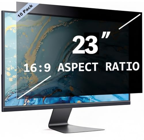 DBDDZD 23 Inch Computer Privacy Screen for 23 16:9 Aspect Ratio Widescreen Monitor, Eye Protections Anti Glare Blue Light Computer Monitor Privacy Filter (23 16:9-10Pack)