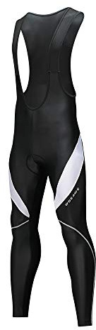 XOYIXOYI Reithose für Herren, Winter-Thermo-Radhose, 3D-Gel gepolstert, reflektierend, schnell trocknend, dehnbares Polyester-Spandex, Reißverschlusstasche (L)