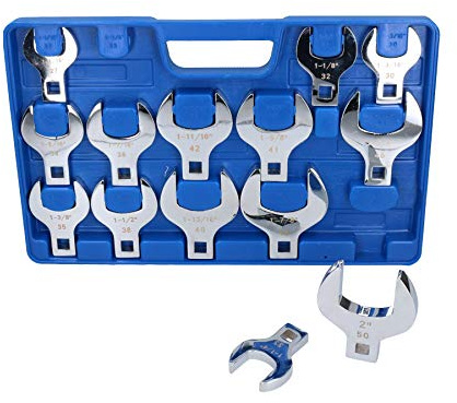AB Tools Crowfoot Crowfeet Wrench Set Large Crows Feet Metric Sizes 27-50mm 1/2 dr TE191