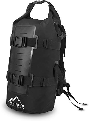 Wasserdichter Rucksack mit Seesack-Verschluss 40 Liter Schwarz 40 Liter