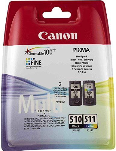 Canon 2970B010AA Inkjet Cartridge, Multipack- CL511+PG510