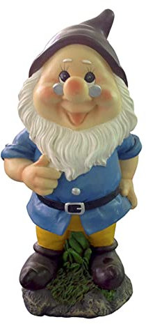 VERDELOOK Nano con Occhiali da Giardino in poliresina Statua arredo Giardino Esterni casa