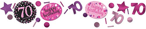 Amscan 9901744 - Konfetti 70 Sparkling Celebration Pink Folie / Papier 34 g, Streudeko