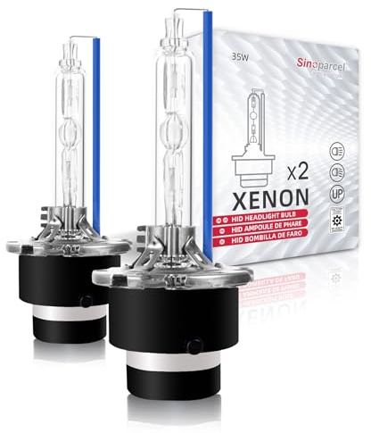 Sinoparcel D4S Xenon Bulb -2 Years Warranty- 35W 42V 8000K HID Headlight Replacement- Discharge Lamp -Pack of 2 -Compatible with 42402 66440 42402XV
