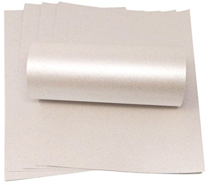 A4-Karte, elfenbeinfarben, schillernd, funkelnd, Kartenqualität 300 g/m², zum Basteln, Kartenmachen, 10