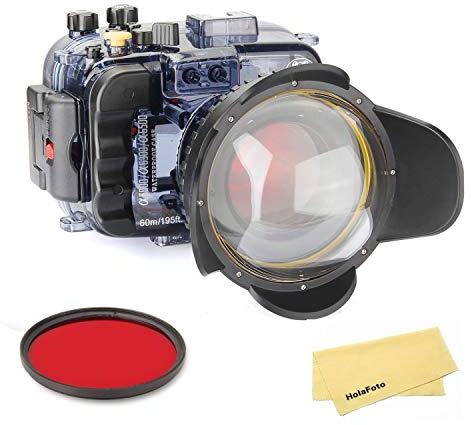 Seafrogs [60 M/195Ft] Impermeabile Custodia Subacquea Protettiva Per Sony A6500 A6300 A6000, Custodia Per Fotocamera Subacquea Con Kit Porta Cupola