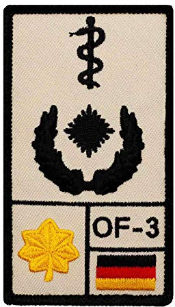 Café Viereck ® Oberstabsarzt Bundeswehr Rank Patch mit Dienstgrad - Gestickt mit Klett – 9,8 cm x 5,6 cm