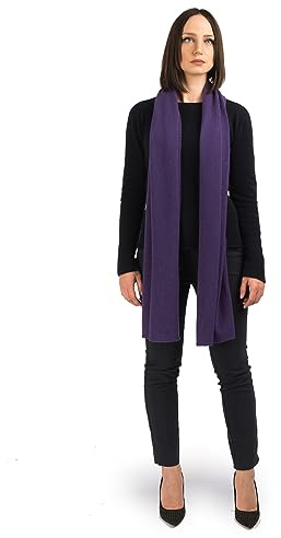 Dalle Piane Cashmere Damen Schal Breit 100% Kaschmir | Halstuch für Büro, Abend und Reisen, 200x35 cm, vier Jahreszeiten, Geschenk für Sie, Made in Italy