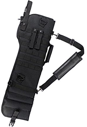 Escopeta táctica rifle funda funda larga pistola protección portador hombro Sling mochila, Bk, 7 * 29 inches (74 * 18 cm)