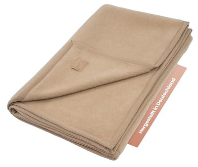 Ritter Decken Cashmera Kaschmirdecke 150 x 200 cm - Creme - Hochwertige Wolldecke aus Kaschmir - Warme & Luxuriöse Wolldecke - Made in Germany