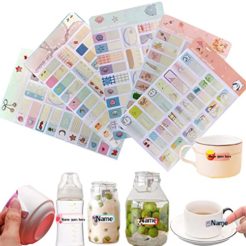 weigav 125 Pegatinas de Nombre Personalizadas Escritas a Mano, Etiquetas de Categoría, Pegatinas Impermeables para Libros y Lápices. (S)