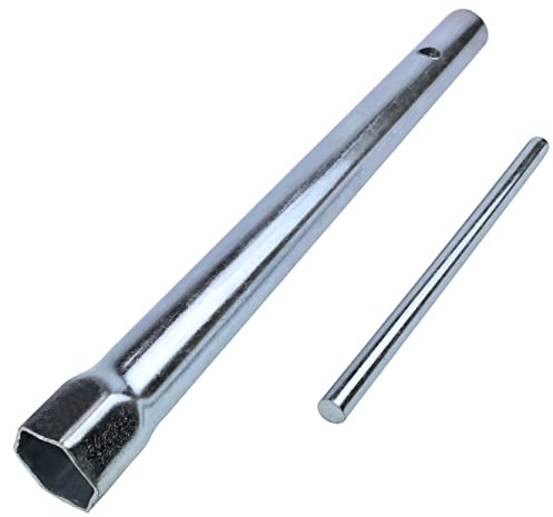AERZETIX C53710 - Tändstiftsnyckel 21 mm x 280 mm i tum med sexkant + 150 mm metallstång - tändstift extraktionsverktyg