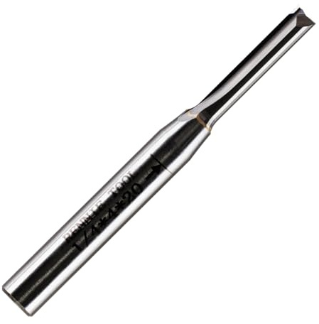 Rennie Tool - 4mm Cut x 20mm Flute x 1/4 Shank 2F Straight Router Bit | TCT Tipped 2 Flute Straight Router Cutter Bit Compatible With Makita Bosch Trend Katsu Dewalt Router Etc. 4mm Router Bit