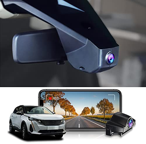Fitcamx Dashcam Vorne Hinten Passend für 2017-2024 Peugeot 4008/5008/CITROEN C5 Aircross/DS7 Crossback/DS7 ETENSE, OEM Dashcam 4k WiFi, 2160P+1080P UHD Video Autokamera, G-Sensor, WDR, 128 GB Karte