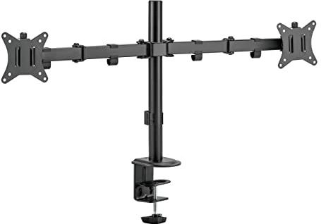 HALTERUNGSPROFI DUAL Tischhalterung Monitorhalterung 10-32 für 2X 9kg LED LCD Monitore VESA 75 100 Office-444