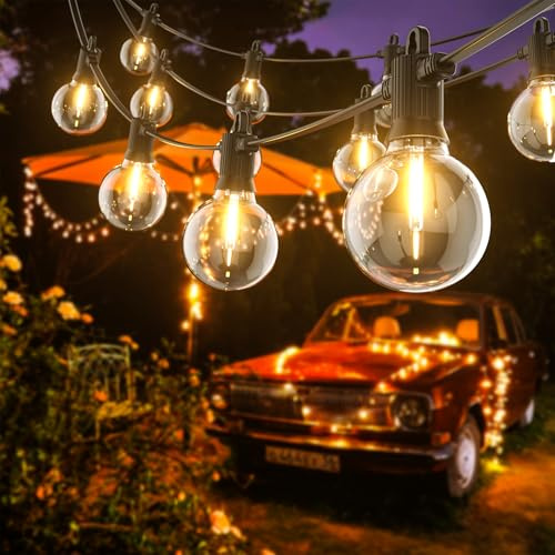 Kawaya 30,5M Luces Exterior Guirnalda Con 50+2 Bombillas irrompibles Led Jardin Ip65 Impermeable Jardin Guirnalda Blanco Cálido Guirnaldas Luce Terraza Guirnalda De Luces Balcón