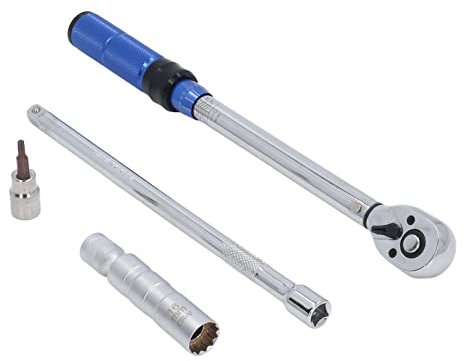 Fyearfly Zündkerzenschlüssel-Set, 7-teiliger Verstellbarer Torsionsschlüssel 3/8-Zoll-Klick-Torsionsschlüssel Mit 14-mm-16-mm-Zündkerzensteckdose Für Die Autowartung
