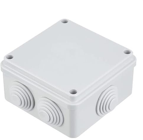 FAEG FG13404, Scatola Di Derivazione Da Parete Con Passacavi, 100X100X50mm, Stagna IP55, Coperchio Con Viti In Metallo