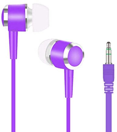 Jkapagzy Auriculares universales Subwoofer MP3 cable de teléfono móvil con sonido de cristal estéreo