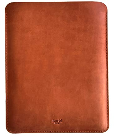 Lederhülle für MacBook Air 15 Zoll 2023 2024 2025 M2 M3 M4 Laptop Echtes Leder Vintage Sleeve Case Für MacBook Air 15.3 Zoll (Cognac)