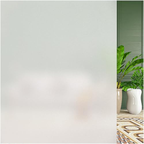 Window Film Opaque Self-Adhesive Privacy Frosted Glass Film Anti-UV Static Adhesive Film for Home Office(Matt,75×300cm)