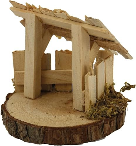 FADEDA Stalla/altezza: 9cm/dipinta a mano/figurine di presepe fedeli ai dettagli, decorazione da tavolo di Natale accessori presepe