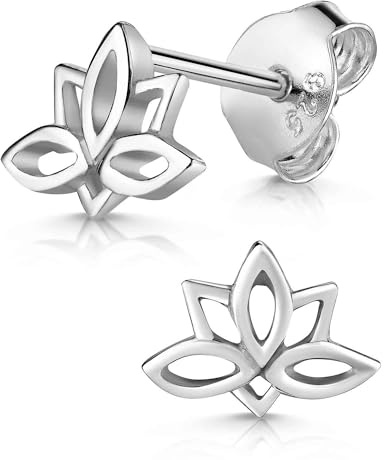 MATERIA by Matthias Wagner Lotusblumen Ohrringe Silber 925 Damen Ohrstecker klein SO-143