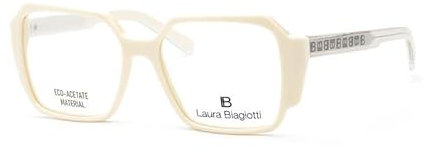 Laura Biagiotti LBV46 Lesebrille für Damen, geeignet für alle Arten von Brillengläsern., Weiß