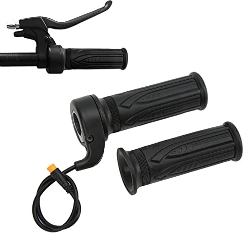 Yosoo Health Gear Electric Bike Throttle 1 Pair, 20X Full Twist Throttle with Waterproof 3-Pin Connector, for 22.2mm Handlebars, 12V-72V Scooter Motorcycle