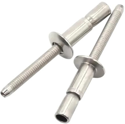 GeRnie Lot de 30/50 rivets aveugles structurels haute résistance en acier inoxydable 304, rivets étanches à tête fraisée(30Pcs BBI,6.4x16 mm)