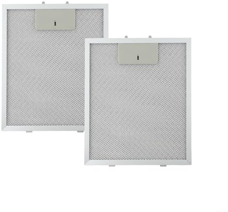 WIIYENA Cooker Hood Filter Replacement, Range Hood Filter Grease Filters Metal Mesh Extractor Vent Filters, 230x260x9mm(2 Pcs)