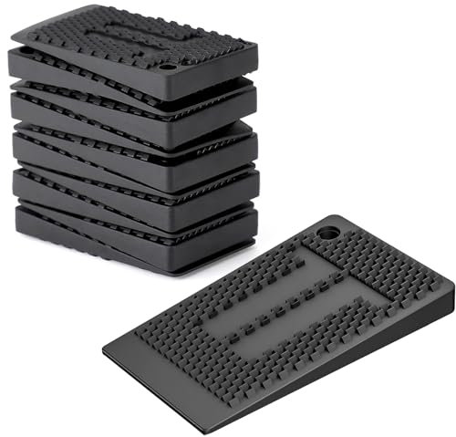10 cuñas de plástico, cuñas de nivelación, espaciadores de acristalamiento, almohadillas niveladoras flexibles antideslizantes para muebles, pies de mesa, sillas, armarios