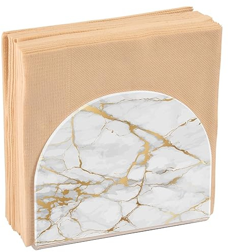 Servilletero para mesa, soporte para servilletas de papel acrílico de mármol blanco, dispensador de papel de seda de cocina, soporte para servilletas de cóctel para mesa de comedor, invitados de