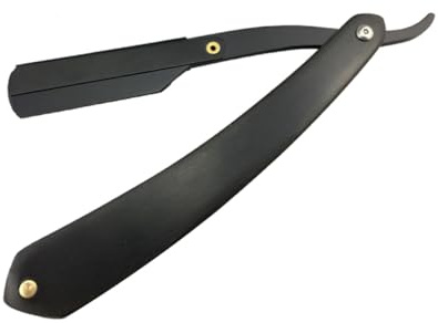 Baluue Herren Barber Schwarz Holz Griff Manuelle Rasur Vintage Gerade Einfach Zu Bedienen