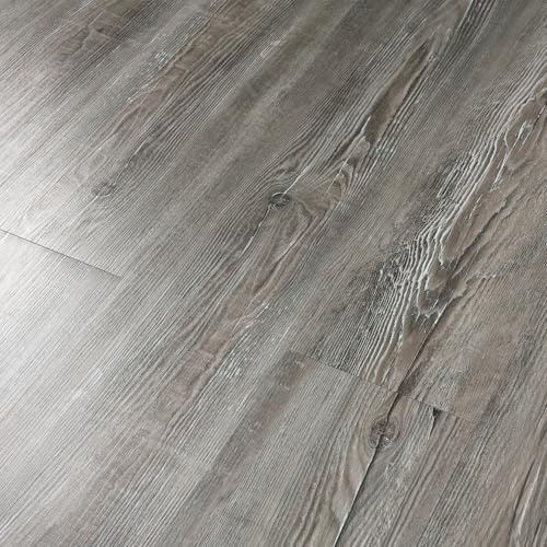 Livelynine Vinyl Flooring Tiles Grey Self Adhesive Floor Planks Wood Effect Peel and Stick Floor Tiles Bathroom Grey Wooden Flooring 90x15 Vinyl Floor Tiles for Kitchen Flooring Tiles Hallway, 18 Pack