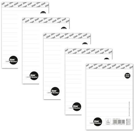 Staufen Style Bloc de notas - 5 blocs de 50 hojas cada uno, DIN A6, 70 g/m² rayado, sin portada
