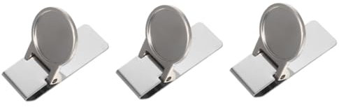 Tofficu 3 Stück Geldklammer aus Edelstahl Befestigungsclip Schreibwaren Geldklammer bar zettelhalter Money Clip Clips zur Geldaufbewahrung Kartenaufbewahrungsclip Rostfreier Stahl Silver