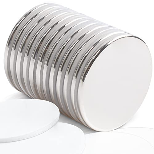 12 Stück Neodym Magnete Extra Stark 30x2mm Magnete Selbstklebend Stark,Magneten Stark für Magnettafel, Kühlschrankmagnete, Whiteboard, Fotos, Seltenerdmagnete mit doppelseitigem Klebstoff