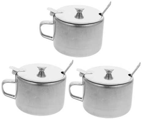 Abaodam 3ensemble Boîtes à Sucre Avec Couvercle Distributeur Pour Sel Poivre Et Épices Pot De Rangement Pour Comptoir Et Étagère