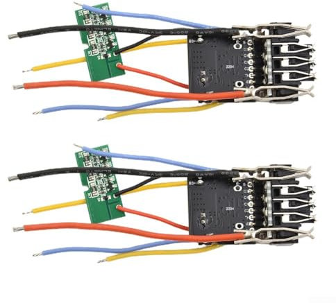 Zilimontt Power Tool Battery Circuit Protection Board, Suitable For DCB200 20V Tool Battery Replacement PCB Circuit Module, Plastic Housing Protection Board