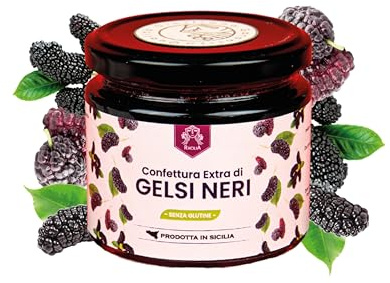 RACILIA Mermelada de Moras Negras - 100% Fruta Siciliana - Moras Negras - 250gr