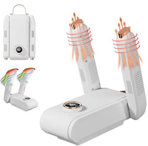 Hojalis Asciuga Scarpe Elettrico, Asciuga Stivali Con Timer, Asciuga Scarponi, Asciuga Stivali Pieghevole, Asciuga Guantoni Da Boxe, Scalda Scarpe in Modo Veloce per Scarpe, Guanti, Calzini, Cappelli