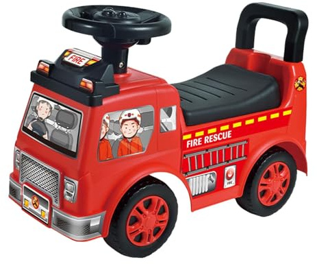 TTETTZ Rutschfahrzeug Kinderauto Lauflernhilfe Musikspielzeug Aus PP für Kleinkinder Drinnen Draußen, Rot