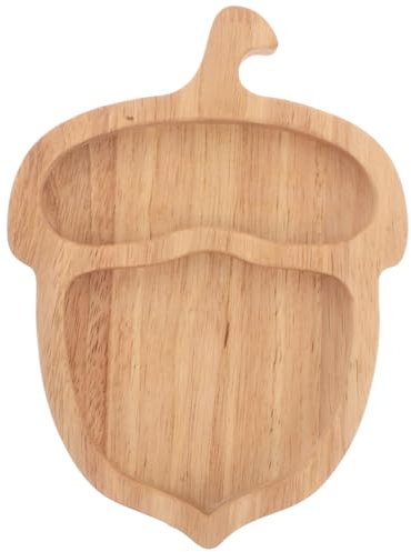 Anneome Bandeja Navideña Bandeja de Madera con Diseño de Bellota Otoñal para Servir Aperitivos Frutos Secos y Quesos Multifuncional para Cocina Baño y Decoración Festiva Cenas Familiares