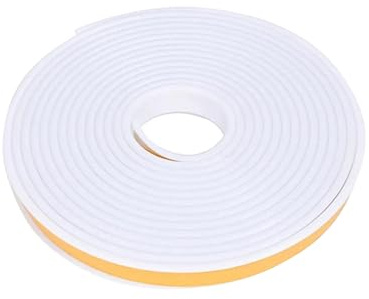 Aartner U-Shape Flexible Furniture Edge Banding, 5m×15mm TPE Self Adhesive Veneer Edging Strip Edge, DIY Furniture Edge Trim for Table Cabinets Chairs Shelves Restoration (White)