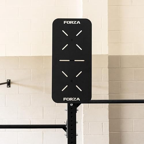 FORZA Cibles murales | Plaques en acier robustes simples et doubles pour CrossFit et entraînement fonctionnel | Haut impact, revêtement en poudre, montage mural – Hauteurs officielles (double cible)